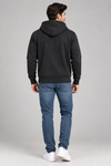 Men’s Charcoal Black Printed Pullover Hoodie