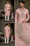 Blush Pink Embroidered Festive Kurta Set