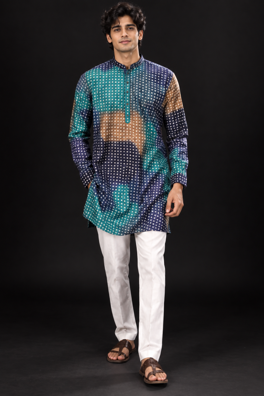 Multicolor Bandhani Print Kurta