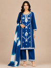 Women Embroidered Kurta Pant Dupatta Set