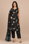 Women  Floral Printed Straight Kurta Pant Dupatta Set