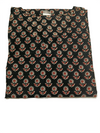 Black Printed Straight Kurta with Matching Pants & Fringe Border Detail