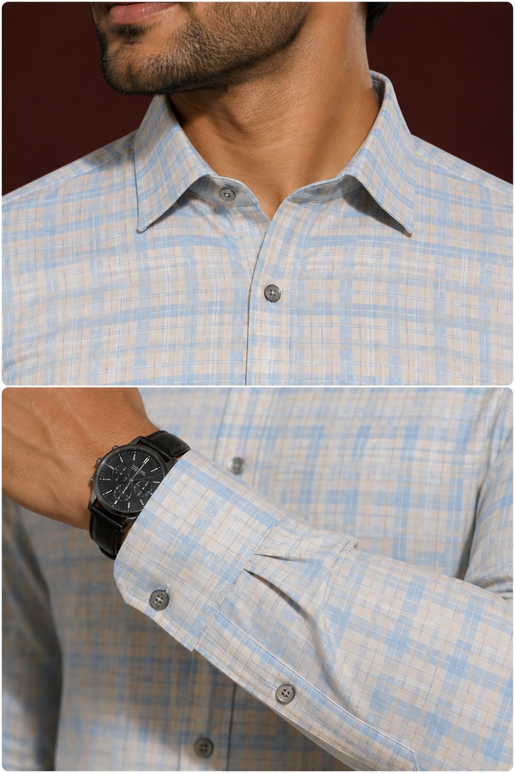 Premium Pastel Check Formal Shirt