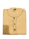 Women's Beige Cotton Blend Kurti & Printed Palazzo Co-ord Set