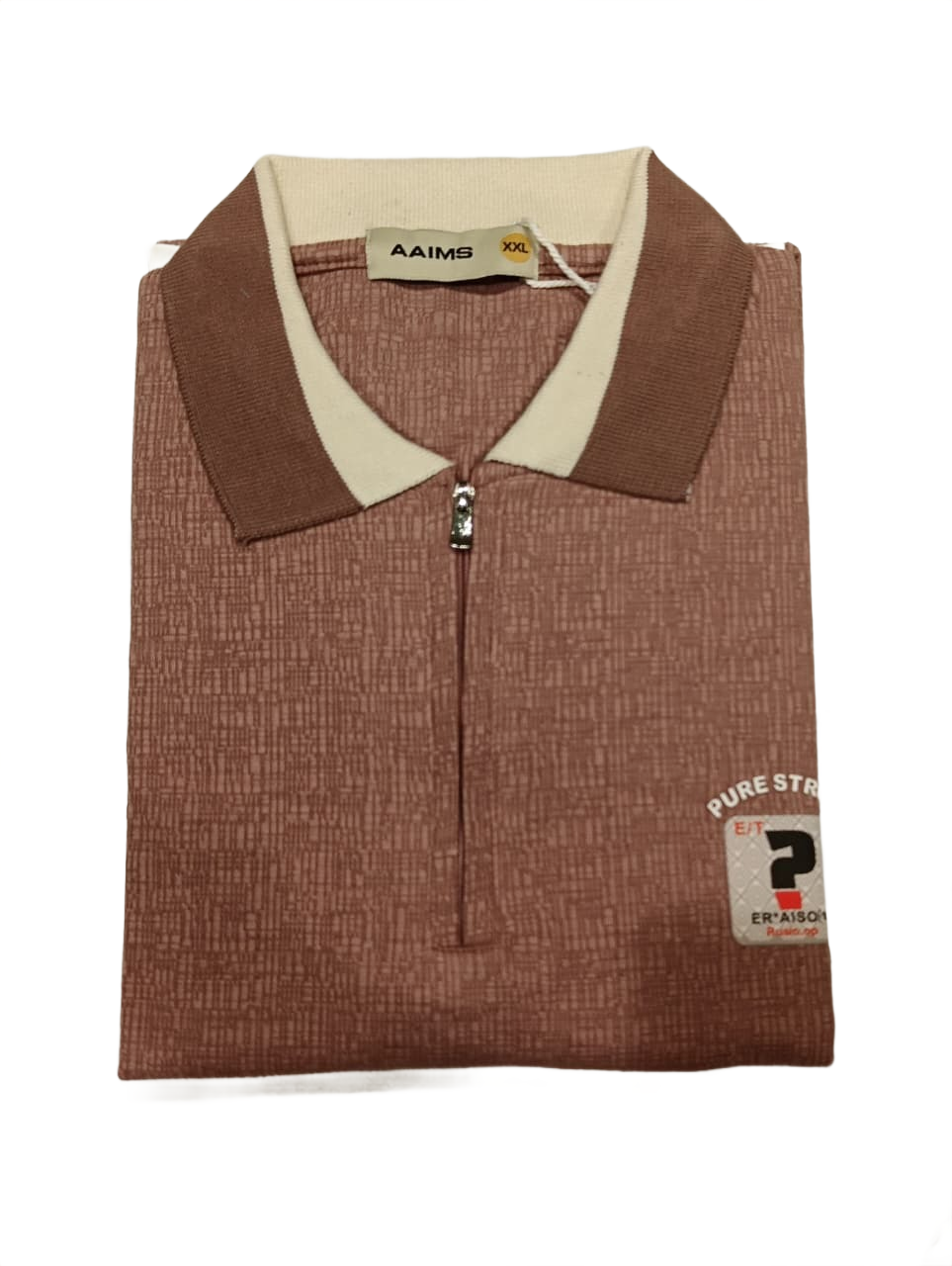 Pure Street Textured Zip Polo T-Shirt