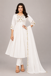 Women  Embroidered Anarkali Kurta Pant Dupatta Set