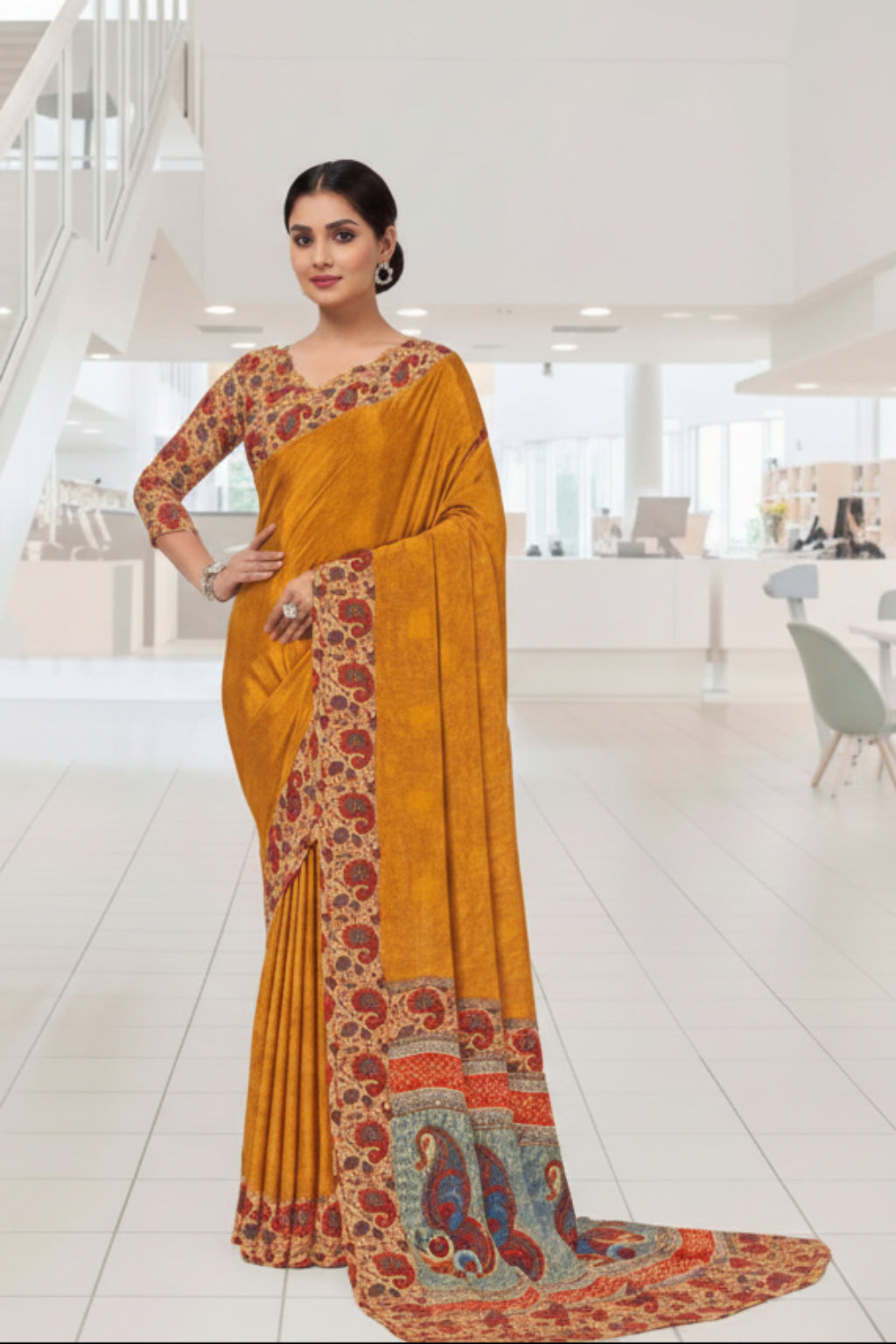 Professional Uniform Saree for Corporate & Service Staff