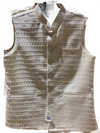 Men's Ivory Textured Nehru Jacket | Premium Ethnic Waistcoat