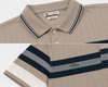 Men's Premium Striped Polo T-Shirt | Smart  Cotton Blend Polo