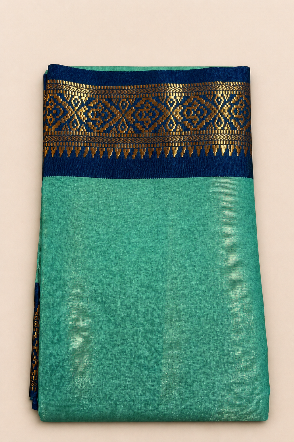 Royal Navy Blue & Magenta Traditional Silk Saree