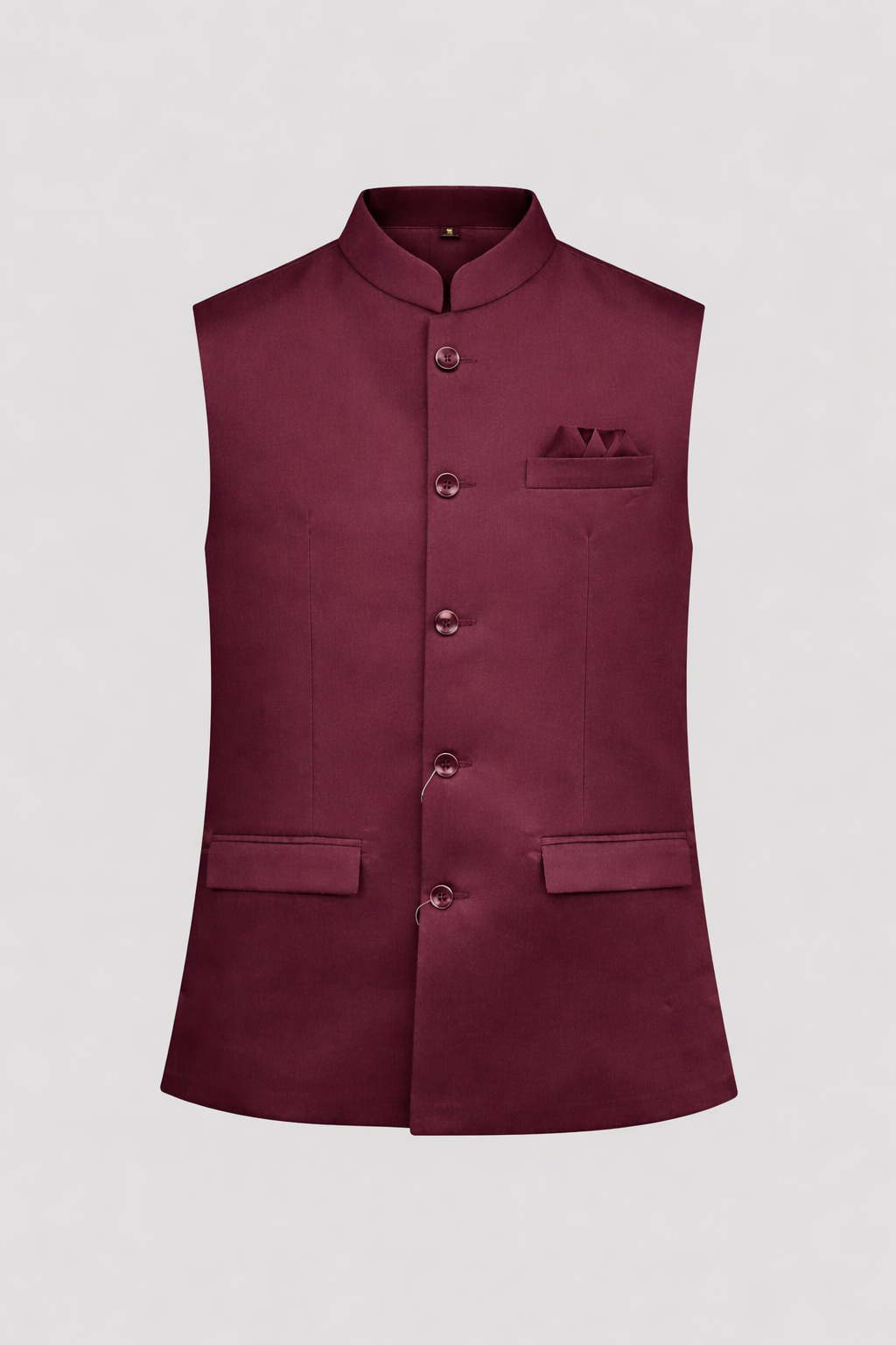 MAROON SOLID NEHRU JACKET