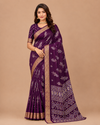 Women’s  Traditional Printed Saree with Golden Border