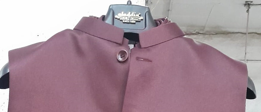 MAROON SOLID NEHRU JACKET