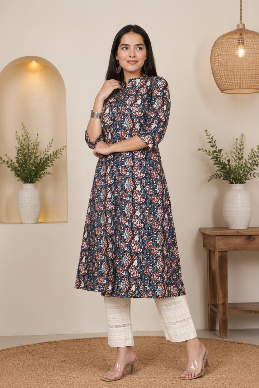 Women’ Printed A-Line Kurta