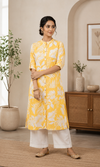 Women’s  Tropical Leaf Printed Kurti