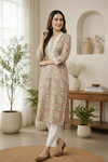 Women Floral Printed Straight Kurti