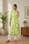 Women’s  Tropical Leaf Printed Kurta