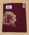 Elegant Floral Striped Saree