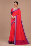 Elegant Cotton Blend Saree with Designer Border