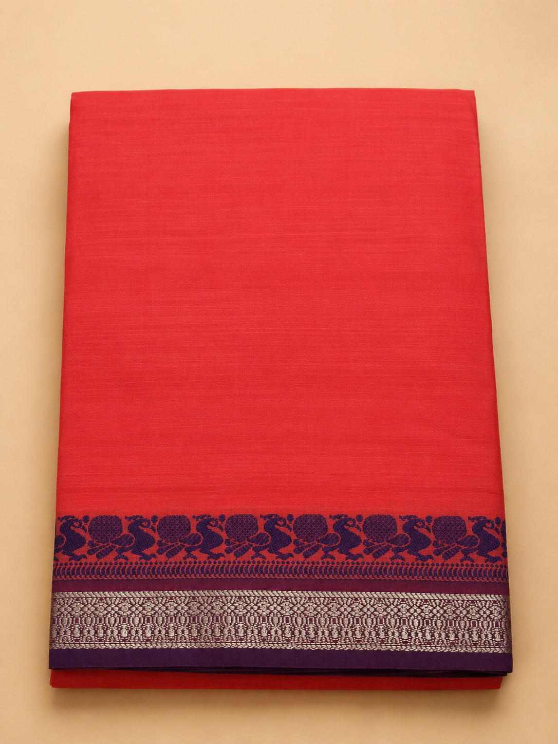 Elegant Cotton Blend Saree with Designer Border