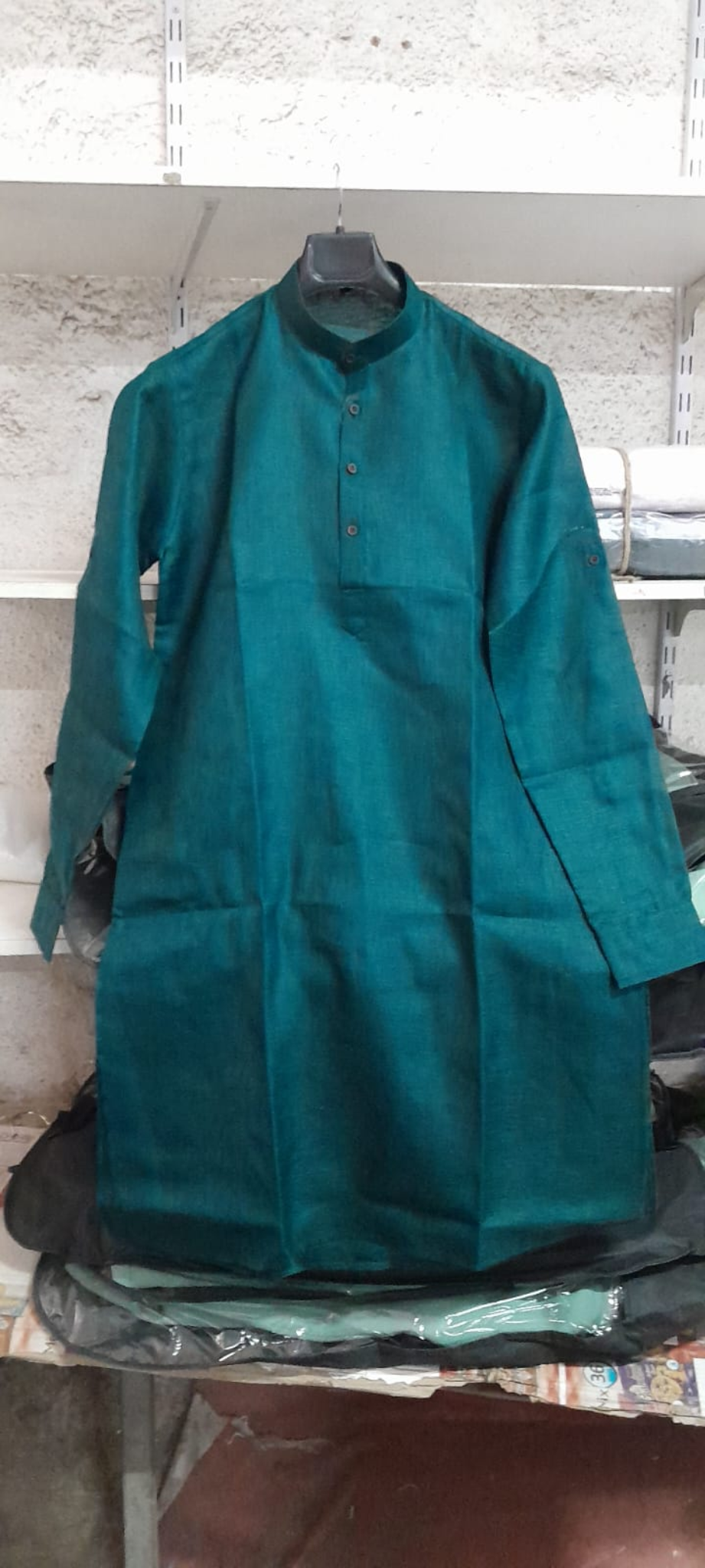 Men’s Teal Green Cotton Namazi Kurta