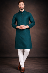 Men’s Teal Green Cotton Namazi Kurta
