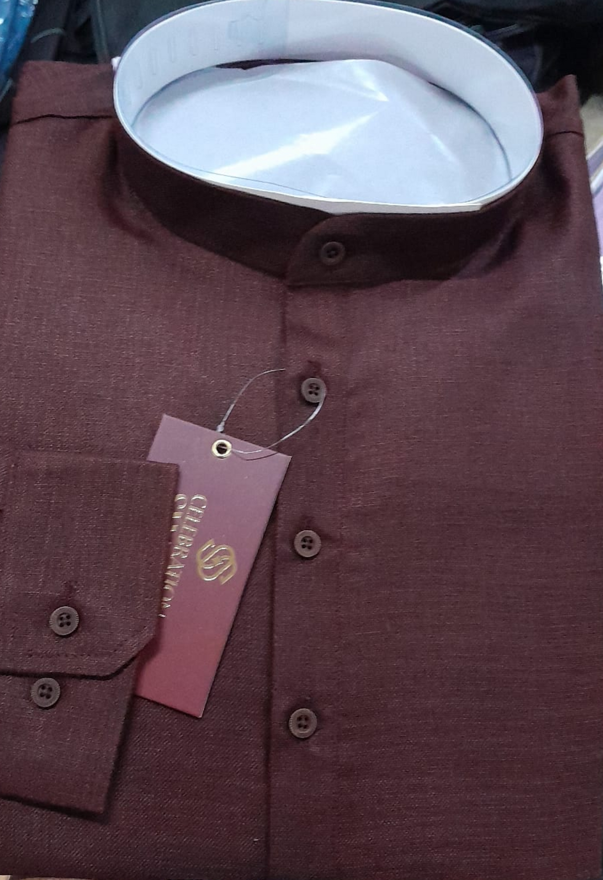 Men’s Deep Maroon Cotton Namazi Kurt