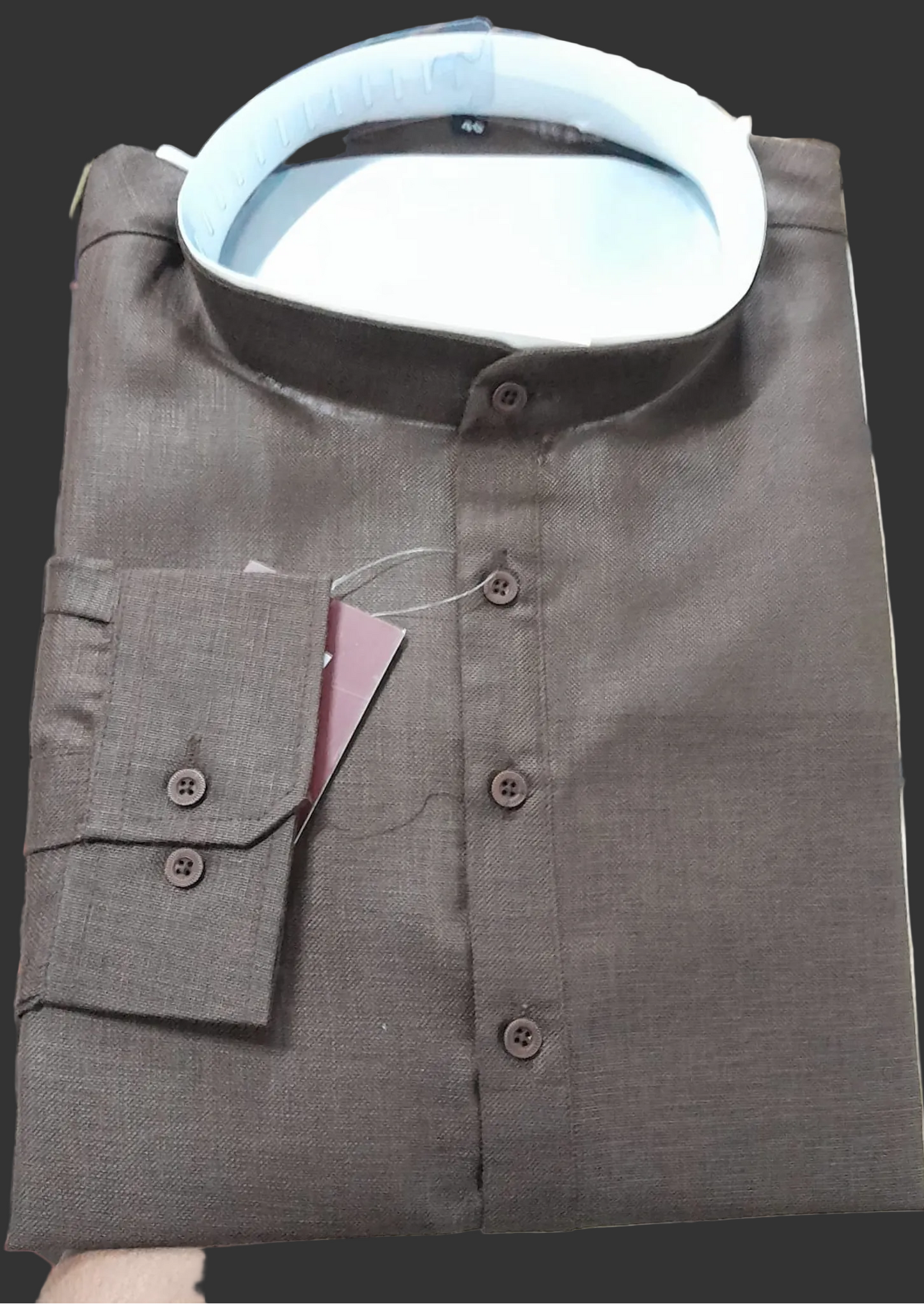 Men’s Dark Brown Cotton Namazi Kurta