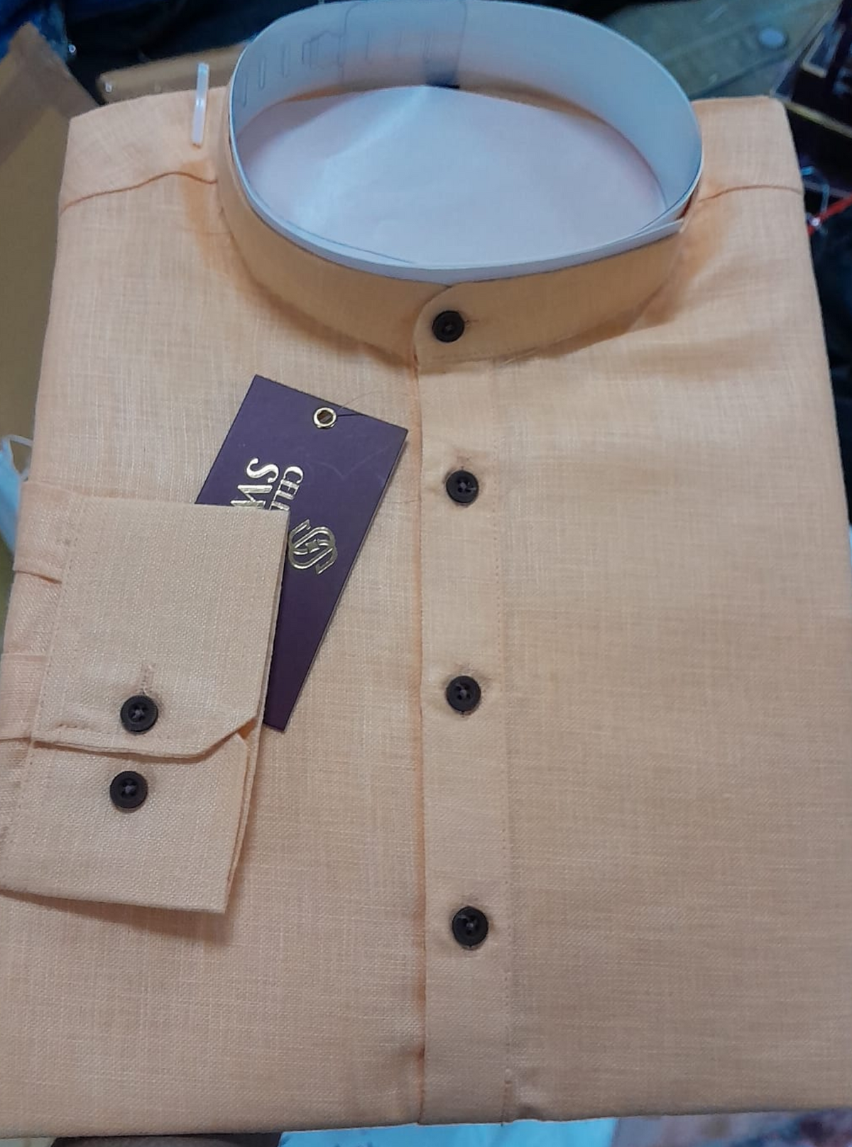 Men’s Peach Cotton Namazi Kurta