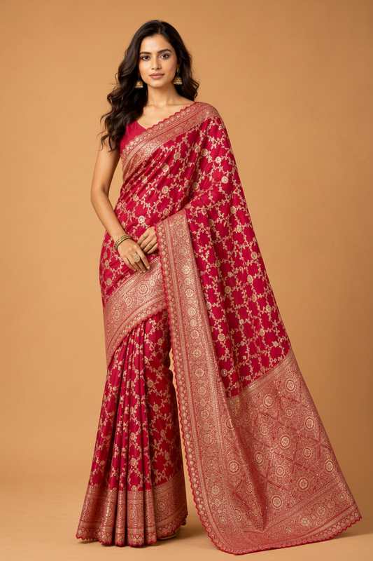 Royal Teal  Saree with Rich Zari Weaving