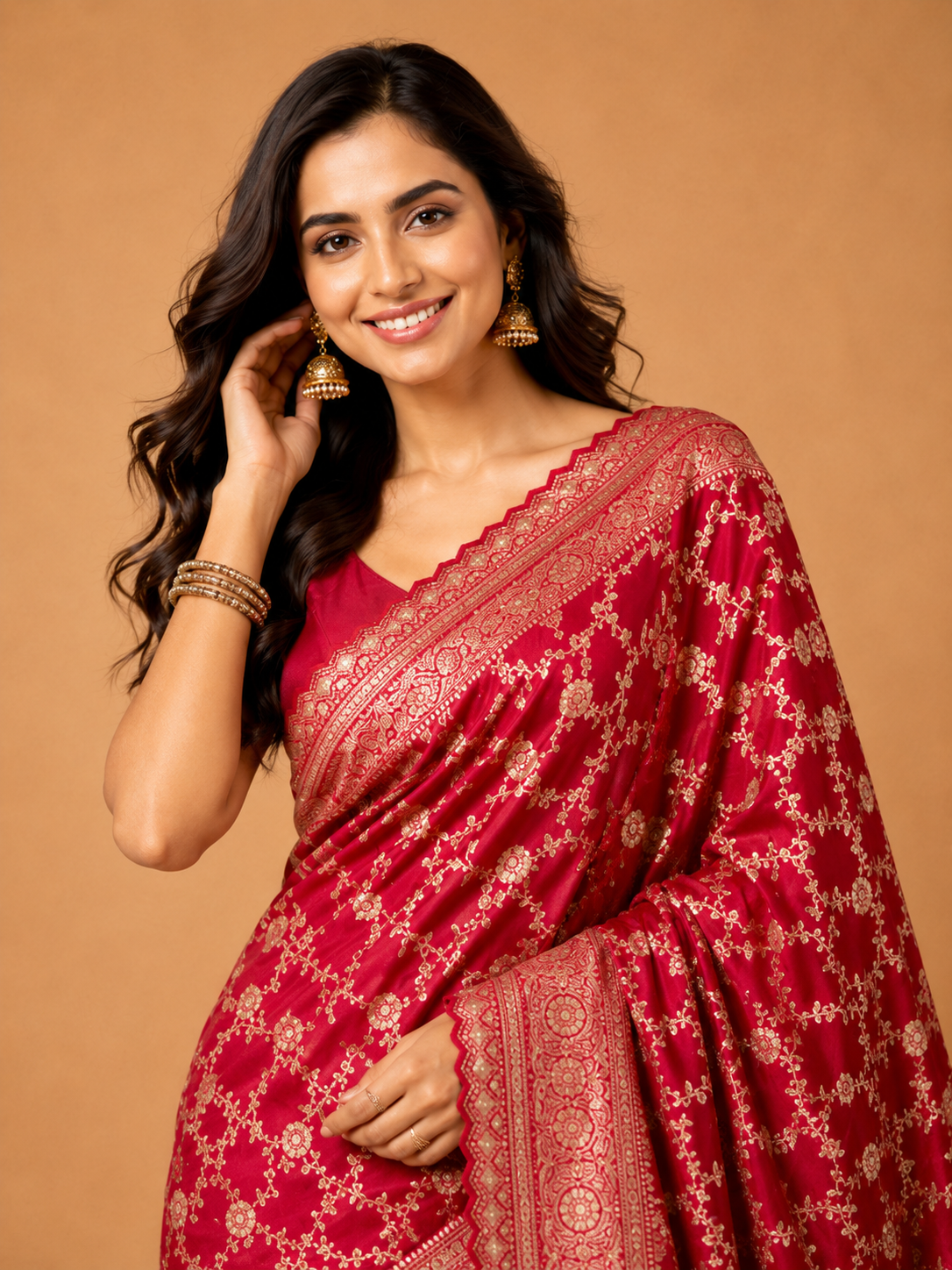 Royal Teal  Saree with Rich Zari Weaving