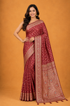 Royal  Silk Saree with Intricate Silver Zari Weaving
