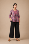Women’s Floral Printed Peplum Kurti Top