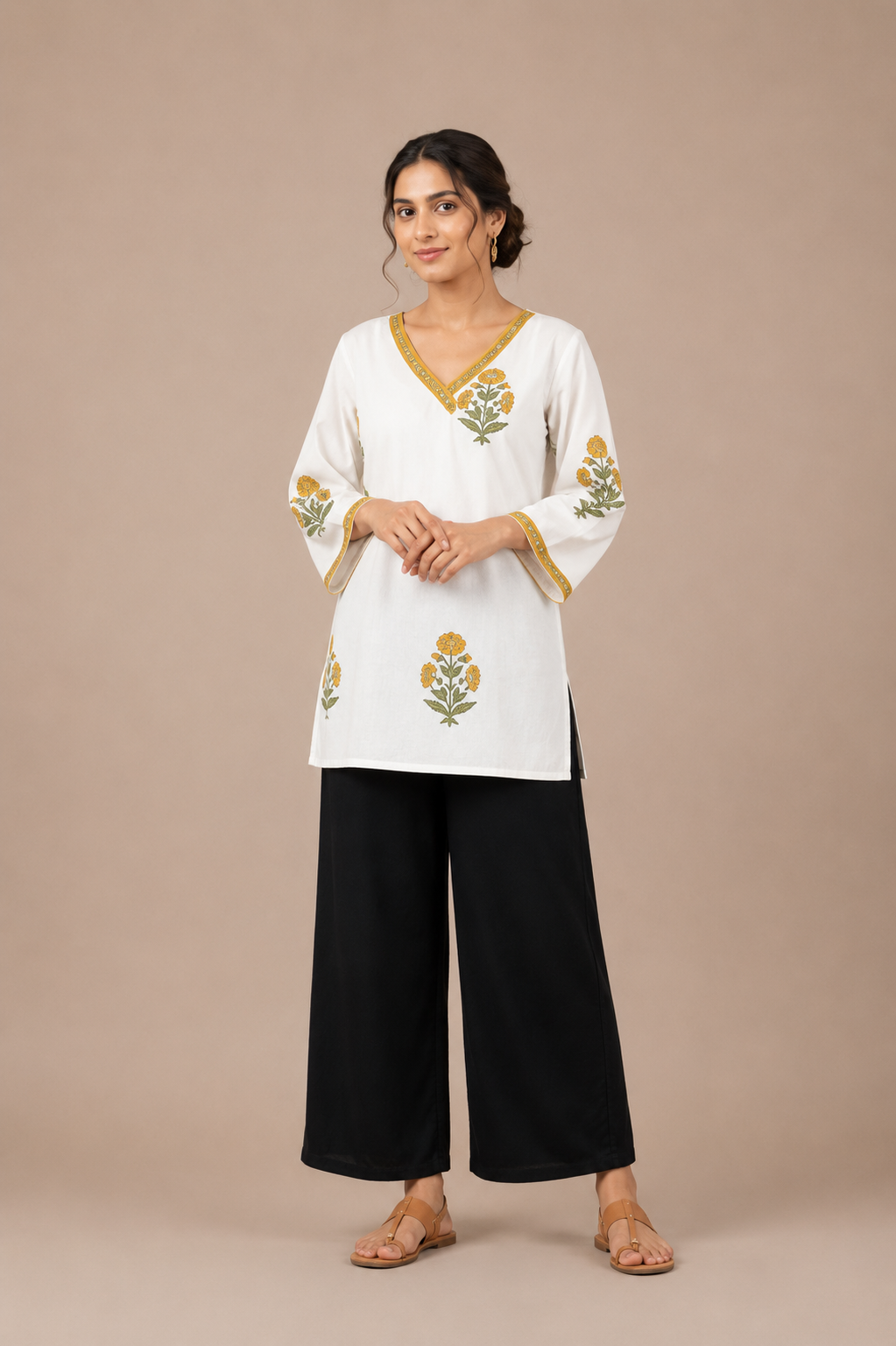 Women’s Printed V-Neck Kurti