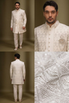 Ivory Diamond Embroidered Sherwani Set