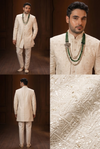 Ivory Embroidered Groom Sherwani