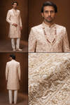 Ivory Royal Embroidered Groom Sherwani