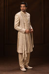 Royal Ivory Embroidered Groom Sherwani
