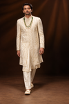 Royal Ivory Embroidered Wedding Sherwani