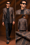 Black & Bronze Heritage Indo-Western Jacket Set