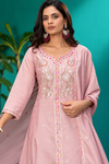 Blush Pink Embroidered Kurta Set with Dupatta