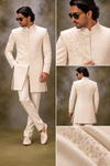 Elegant Ivory Embroidered Indo-Western Set