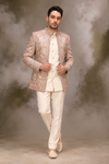 Blush Pink & Ivory Embroidered Indo-Western Set