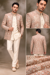 Blush Pink & Ivory Embroidered Indo-Western Set