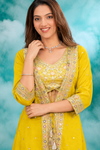 Mustard Mirror Work Ethnic Co-ord Set