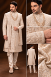 Royal Ivory & Champagne Embroidered Sherwani
