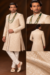 Champagne Ivory Embellished Wedding Sherwani