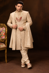 Royal Champagne Gold Wedding Sherwani