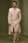 Blush Pink Embroidered Sherwani with Stole