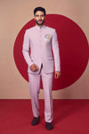 Designer Pastel Pink Indo-Western Set